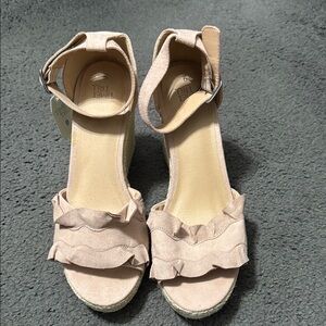 Time and Tru Pink Wedge Sandals